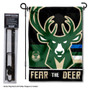 Milwaukee Bucks Fear The Deer Garden Flag and Flag Pole Stand