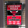 Chicago Bulls 6 Time NBA Champions Garden Flag