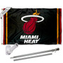 Miami Heat  Flag Pole and Bracket Kit