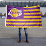 Los Angeles Lakers Americana Stripes Nation Flag