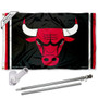 Chicago Bulls Flag Pole and Bracket Kit