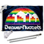 Denver Nuggets Throwback Skyline Flag Pole and Bracket Kit