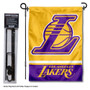 LA Lakers Garden Flag and Flag Pole Stand