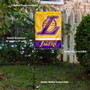 LA Lakers Garden Flag and Flag Pole Stand