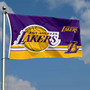 Los Angeles Lakers Dual Logo 3x5 Banner Flag