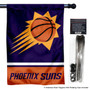 Phoenix Suns Banner Flag and 5 Foot Flag Pole for House