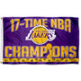 Los Angeles Lakers 17 Time NBA Champions Banner Flag