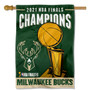 Milwaukee Bucks 2021 NBA Champions House Flag