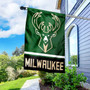 Milwaukee Bucks Banner Flag and 5 Foot Flag Pole for House