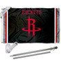 Houston Rockets Black Flag Pole and Bracket Kit