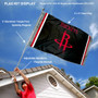 Houston Rockets Black Flag Pole and Bracket Kit