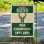 Milwaukee Bucks 2 Time NBA Champions Double Sided Garden Flag