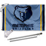 Memphis Grizzlies Wordmark Flag Pole and Bracket Kit