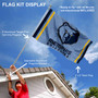 Memphis Grizzlies Wordmark Flag Pole and Bracket Kit