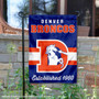 Denver Broncos Throwback Logo Double Sided Garden Flag Flag