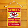 Kansas City Chiefs 3 Time Champions Super Bowl 2023 Garden Flag