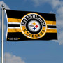 Pittsburgh Steelers Patch Button Circle Logo Banner Flag