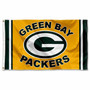 Green Bay Packers Gold Wordmark Banner Flag
