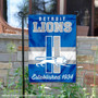 Detroit Lions Throwback Logo Double Sided Garden Flag Flag