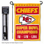 Kansas City Chiefs Super Bowl 3 Time Champions Garden Banner and Flag Stand