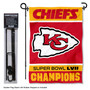 Kansas City Chiefs Super Bowl LVII 2022 2023 Champions Garden Banner and Flag Stand