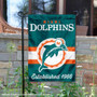 Miami Dolphins Throwback Logo Double Sided Garden Flag Flag