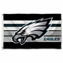 Philadelphia Eagles Black Stripes 3x5 Banner Flag