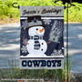 Dallas Cowboys Holiday Winter Snow Double Sided Garden Flag