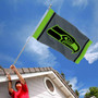 Seattle Seahawks Black Sideline 3x5 Banner Flag