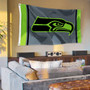 Seattle Seahawks Black Sideline 3x5 Banner Flag