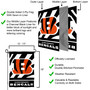 Cincinnati Bengals White Jungle Stripes Double Sided Garden Banner Flag