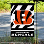 Cincinnati Bengals White Jungle Stripes Double Sided Garden Banner Flag