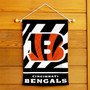 Cincinnati Bengals White Jungle Stripes Double Sided Garden Banner Flag