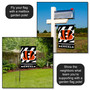 Cincinnati Bengals White Jungle Stripes Double Sided Garden Banner Flag