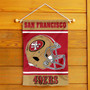 San Francisco 49ers Helmet Double Sided Garden Banner Flag