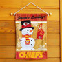 Kansas City Chiefs Holiday Winter Snow Double Sided Garden Flag