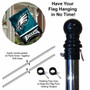 Philadelphia Eagles Banner Flag and 5 Foot Flag Pole for House