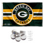 Green Bay Packers Patch Button Banner Flag with Tack Wall Pads