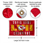 Kansas City Chiefs Super Bowl 2022 2023 LVII Champions Banner Flag with Tack Wall Pads