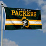 Green Bay Packers Throwback Retro Vintage Logo Flag