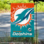 Miami Dolphins Large Logo Double Sided Garden Banner Flag