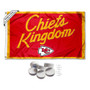 Kansas City Chiefs Chiefs Kingdom Banner Flag with Tack Wall Pads