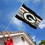 Green Bay Packers Black Stripes 3x5 Banner Flag