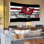 Tampa Bay Buccaneers Black Stripes 3x5 Banner Flag