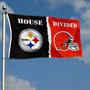 House Divided Flag - Pittsburgh vs Cleveland