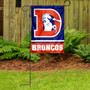 Denver Broncos Vintage Garden Flag and Stand Pole Mount