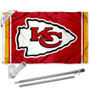 Kansas City Chiefs Flag Pole and Bracket Kit