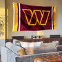 Washington Commanders Stripes Banner Flag with Tack Wall Pads