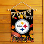 Pittsburgh Steelers Fall Football Leaves Decorative Double Sided Garden Flag