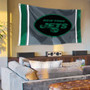 New York Jets Black Sideline 3x5 Banner Flag